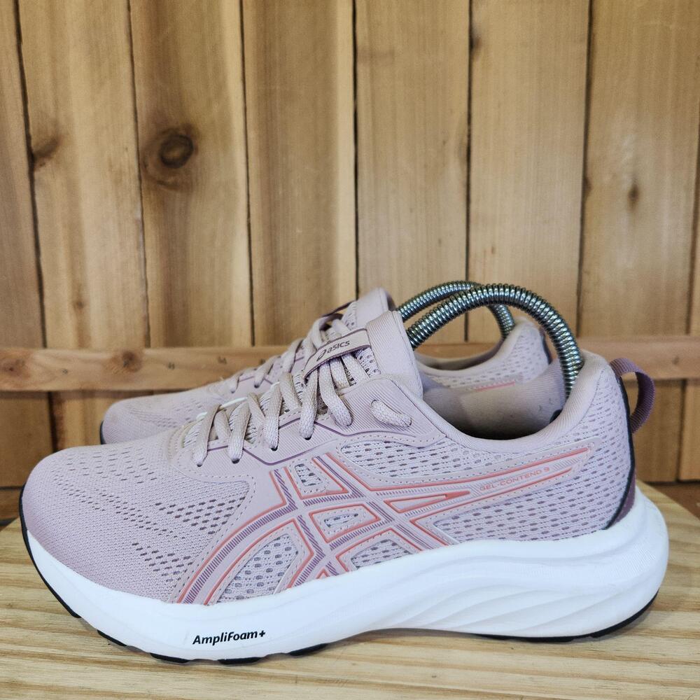 ASICS GEL-Contend 9 Shoes Womens 8 Pink Mesh Running Sneakers Athletic 1012B681